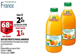 Jus de fruits frais andros