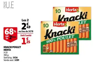 Auchan Knacki poulet herta offre