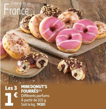 Auchan Mini donuts fourrés offre