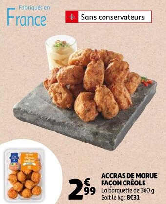 Auchan Accras de morue façon créole offre
