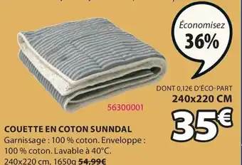 JYSK Couette en coton sunndal offre