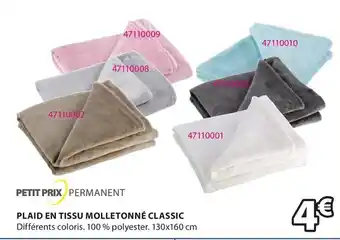 Plaid en tissu molletonné classic