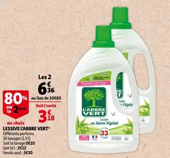 Auchan Lessive l'arbre vert offre