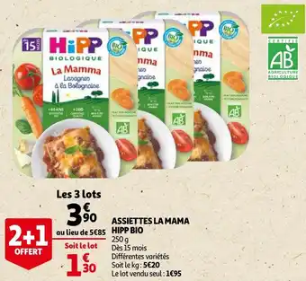 Auchan Assiettes la mama hipp bio offre