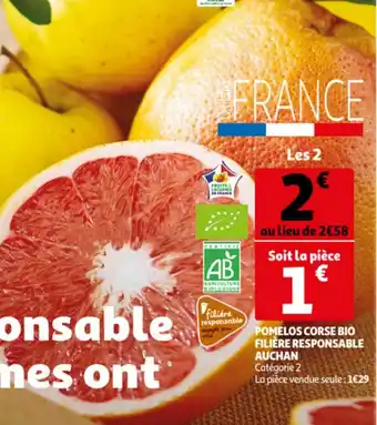 Auchan Pomelos corse bio filière responsable auchan offre