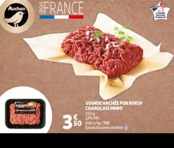 Auchan Viande hachée pur boeuf charolais MMM! offre