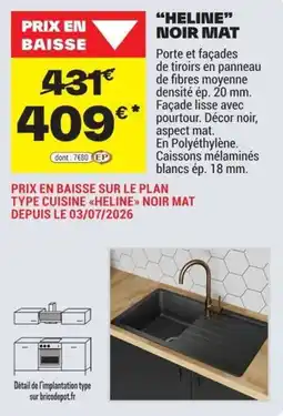 Brico Dépôt HELINA NOIR MAT offre