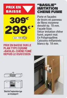 Brico Dépôt Basilie imitation chêne fumé offre