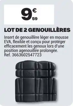 Brico Dépôt LOT DE 2 GENOUILLÈRES offre