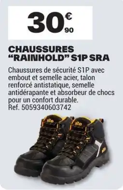 Brico Dépôt site CHAUSSURES "RAINHOLD" S1P SRA offre