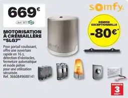 Brico Dépôt Somfy Motorisation à crémaillère "SLG7" offre