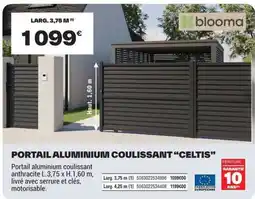 Brico Dépôt blooma PORTAIL ALUMINIUM COULISSANT "CELTIS" offre