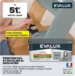Brico Dépôt EVALUX PEINTURE SOL ET ESCALIER offre