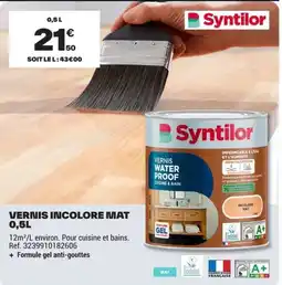 Brico Dépôt Syntilor Vernis incolore mat offre