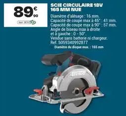 Brico Dépôt Erbauer SCIE CIRCULAIRE 18V offre