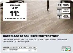 Brico Dépôt CARRELAGE DE SOL INTÉRIEUR "TORTORI" offre