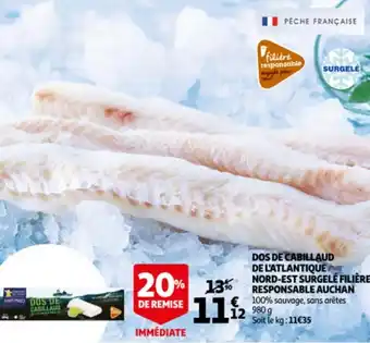 Auchan Dos de cabillaud de l'atlantique offre