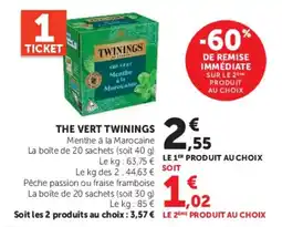 Hyper U TWININGS THE VERT offre