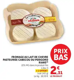 Hyper U Le Cabécou riens offre
