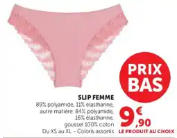 Hyper U SLIP FEMME offre