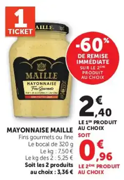 Hyper U MAILLE Mayonnaise offre