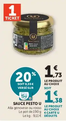 Hyper U U Sauce pesto offre
