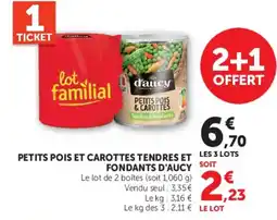 Hyper U d'aucy Petits pois & carottes offre