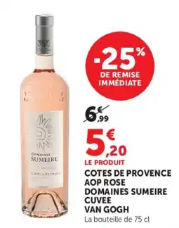 Hyper U DOMAINES SUMEIRE COTES DE PROVENCE AOP ROSE offre