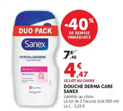 Hyper U Sanex Douche Derma Care offre