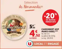 Hyper U Marie Harel Camembert AOP offre