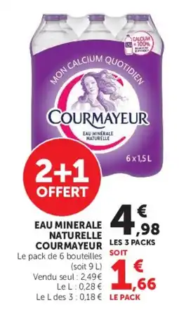 Hyper U Courmayeur Eau Minérale Naturelle offre