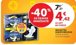 Hyper U always Serviettes offre