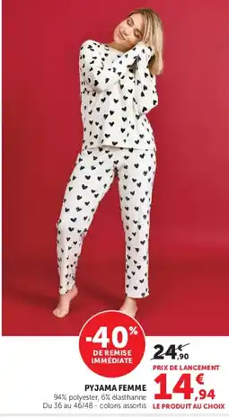 Hyper U PYJAMA FEMME offre