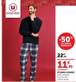 Hyper U essentiel PYJAMA HOMME offre