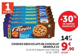 Hyper U Granola Cookies gros éclats de chocolat offre