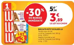 Hyper U LU Biscuits Petit Ecolier offre