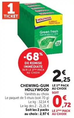 Hyper U HOLLYWOOD CHewing-Gum offre