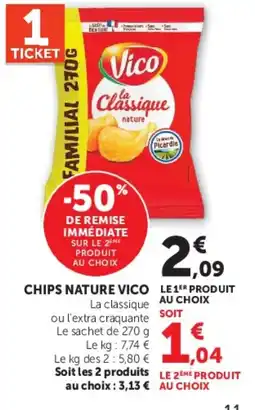 Hyper U Vico Chips Nature offre