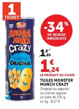 Hyper U Vico Tuiles Monster Munch Crazy offre