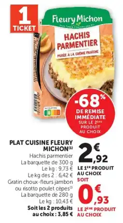 Hyper U Fleury Michon Hachis Parmentier offre