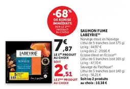 Hyper U LABEYRIE SAUMON FUME offre