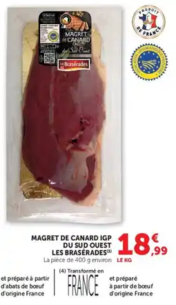 Hyper U Les Brasérades Magret de Canard offre