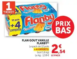 Hyper U Flanby Flan Gout Vanille offre