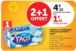Hyper U YAOS Yaourt à la Grecque offre
