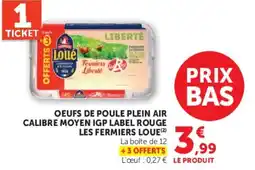 Hyper U Les Fermiers Loué Oeufs de poule plein air offre