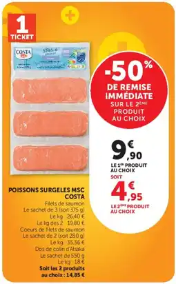 Hyper U COSTA Filets de saumon offre