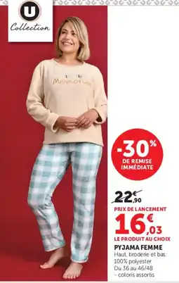 Hyper U U Collection PYJAMA FEMME offre