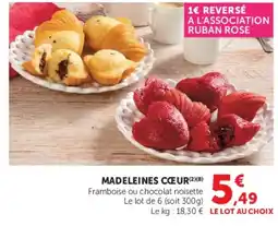 Hyper U MADELEINES CŒUR offre