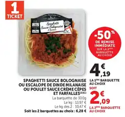 Hyper U Lerchef Spaghetti Sauce Bolognaise offre