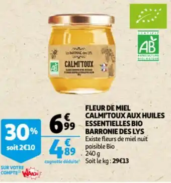 Auchan Fleur de miel calmi'toux aux huiles offre